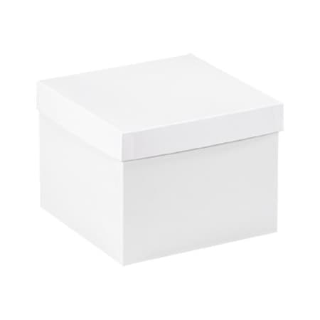 Bsc Preferred 8 x 8 x 6'' White Deluxe Gift Box Bottoms, 50PK BUY00028786